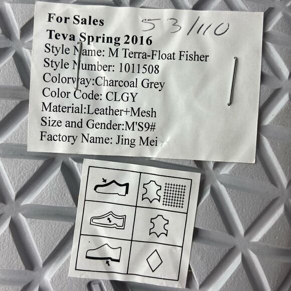 Teva Men’s Terra Float Fisher Sandals 9 Gray NWT - Picture 10 of 12